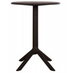 ΤΡΑΠΕΖΙ ΠΟΛΥΠΡΟΠΥΛΕΝΙΟΥ ΣΤΡΟΓΓΥΛΟ TERRIN HM6124.13 ΚΑΦΕ Φ60x75Υεκ.