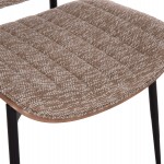 ΚΑΡΕΚΛΑ ΤΡΑΠΕΖΑΡΙΑΣ CONTI HM9983.02 ΜΑΥΡΟ ΜΕΤΑΛΛΟ--ΚΑΦΕ ΥΦΑΣΜΑ 49x56x82Υεκ.