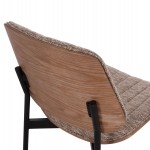 ΚΑΡΕΚΛΑ ΤΡΑΠΕΖΑΡΙΑΣ CONTI HM9983.02 ΜΑΥΡΟ ΜΕΤΑΛΛΟ--ΚΑΦΕ ΥΦΑΣΜΑ 49x56x82Υεκ.