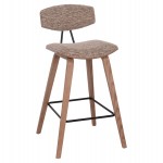 ΣΚΑΜΠΟ ΜΠΑΡ ΜΕΣ.ΥΨΟΥΣ INOVER HM9984.01 PLYWOOD ΣΕ WHITEWASH-ΚΑΦΕ ΥΦΑΣΜΑ 50x48x90Υεκ.