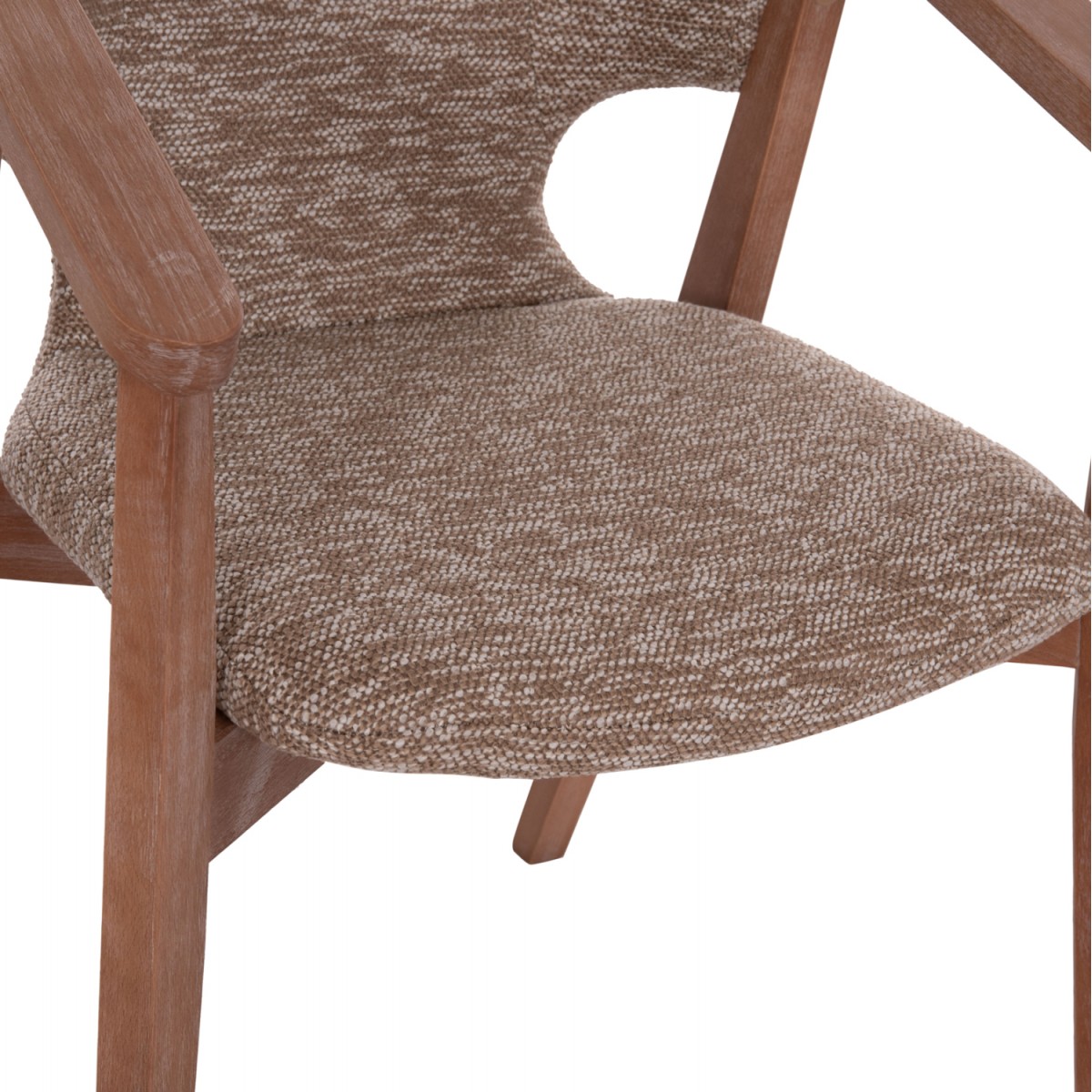 ΠΟΛΥΘΡΟΝΑ YEGER HM9995.03 ΞΥΛΟ ΟΞΙΑΣ ΣΕ WHITEWASH-ΚΑΦΕ ΥΦΑΣΜΑ 59x58x78Υεκ.