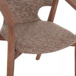 ΠΟΛΥΘΡΟΝΑ YEGER HM9995.03 ΞΥΛΟ ΟΞΙΑΣ ΣΕ WHITEWASH-ΚΑΦΕ ΥΦΑΣΜΑ 59x58x78Υεκ.