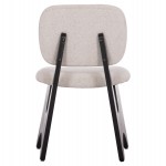 ΚΑΡΕΚΛΑ ΤΡΑΠΕΖΑΡΙΑΣ BELLISI HM18248.02 ΕΚΡΟΥ ΥΦΑΣΜΑ-PLYWOOD ΣΕ ΜΑΥΡΟ 53x56x78Υεκ.