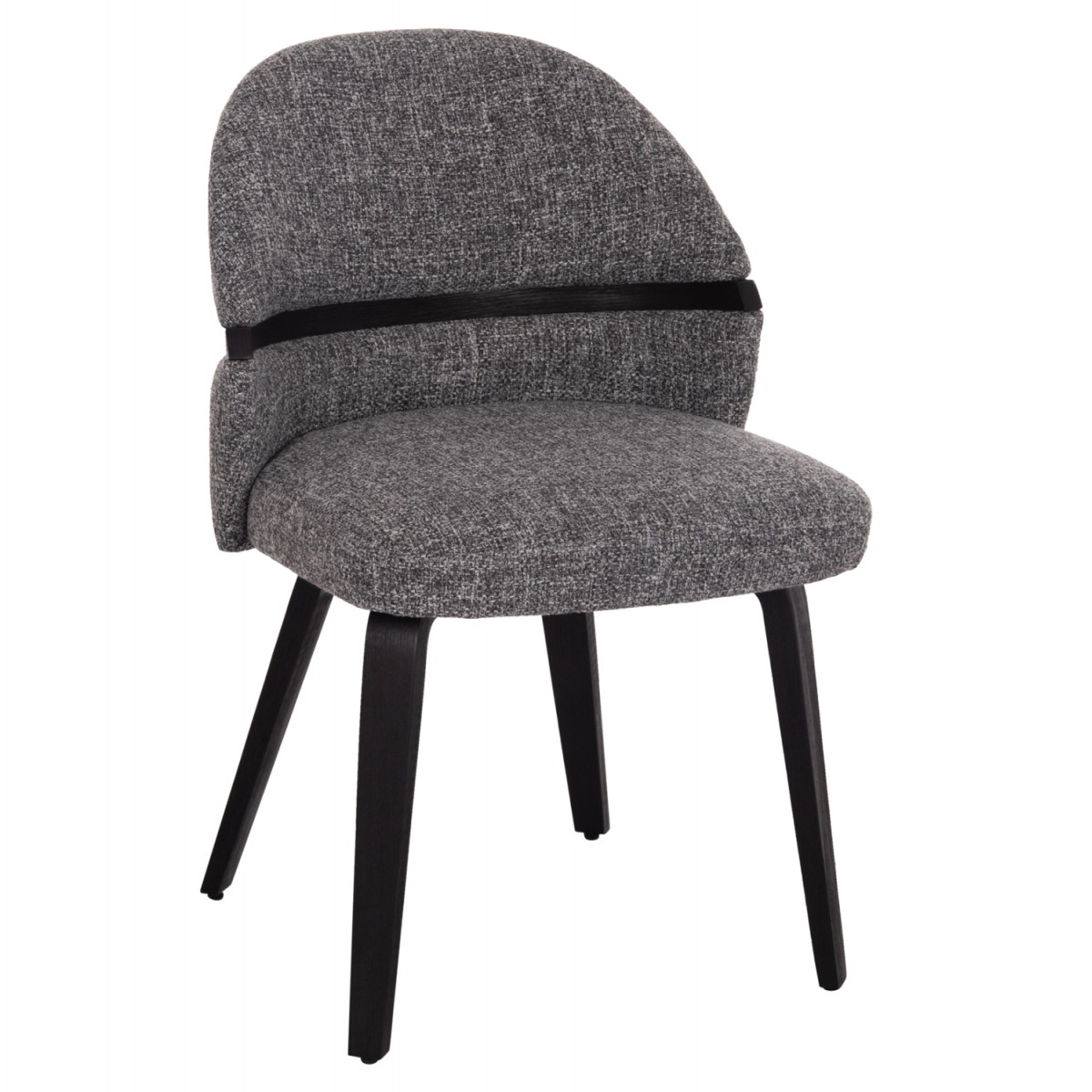 ΚΑΡΕΚΛΑ ΤΡΑΠΕΖΑΡΙΑΣ DEKKER HM18249.02 PLYWOOD ΜΑΥΡΟ--ΥΦΑΣΜΑ ΓΚΡΙ 50x60x80Υεκ.