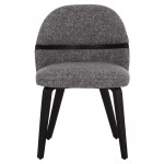 ΚΑΡΕΚΛΑ ΤΡΑΠΕΖΑΡΙΑΣ DEKKER HM18249.02 PLYWOOD ΜΑΥΡΟ--ΥΦΑΣΜΑ ΓΚΡΙ 50x60x80Υεκ.