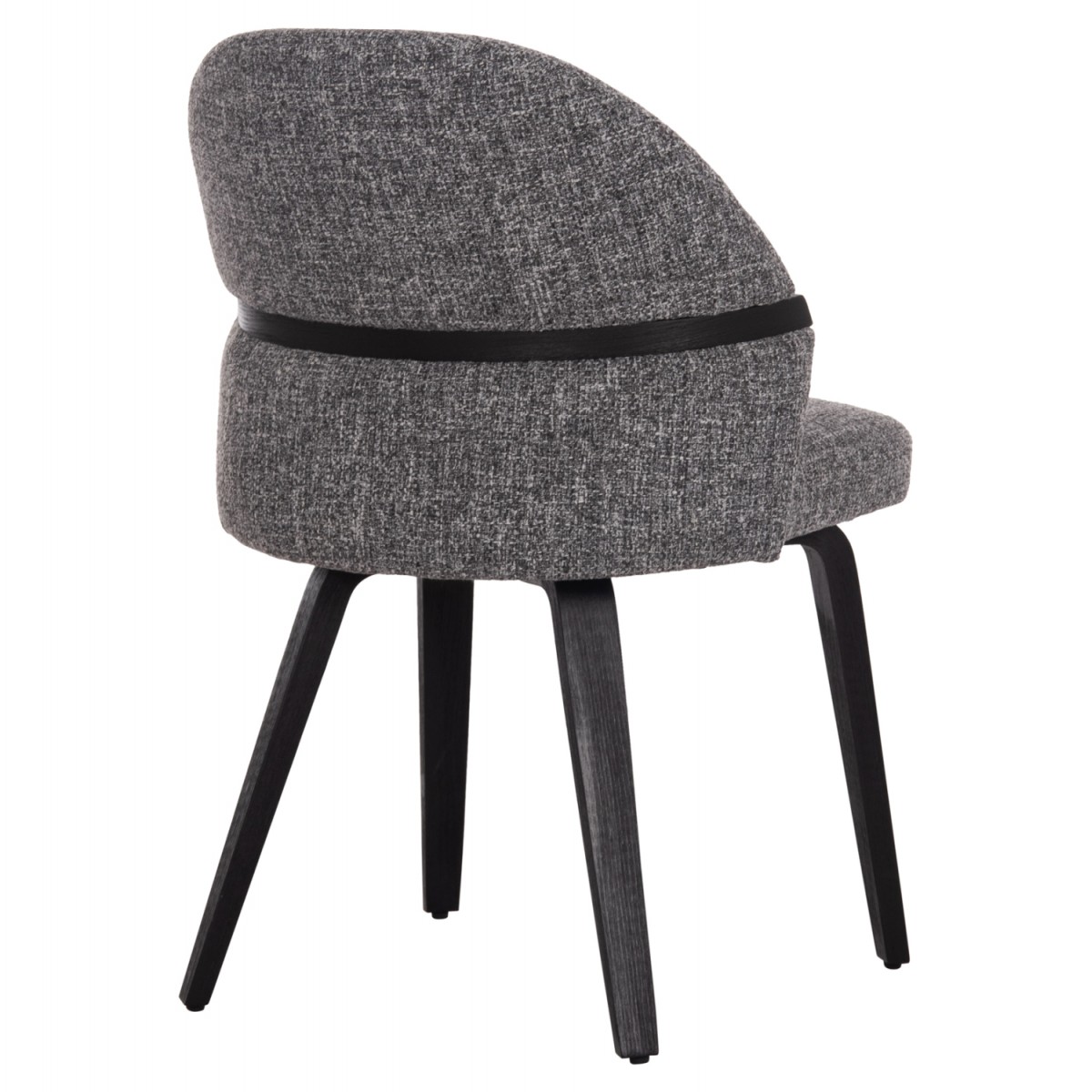 ΚΑΡΕΚΛΑ ΤΡΑΠΕΖΑΡΙΑΣ DEKKER HM18249.02 PLYWOOD ΜΑΥΡΟ--ΥΦΑΣΜΑ ΓΚΡΙ 50x60x80Υεκ.