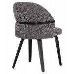 ΚΑΡΕΚΛΑ ΤΡΑΠΕΖΑΡΙΑΣ DEKKER HM18249.02 PLYWOOD ΜΑΥΡΟ--ΥΦΑΣΜΑ ΓΚΡΙ 50x60x80Υεκ.