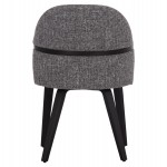 ΚΑΡΕΚΛΑ ΤΡΑΠΕΖΑΡΙΑΣ DEKKER HM18249.02 PLYWOOD ΜΑΥΡΟ--ΥΦΑΣΜΑ ΓΚΡΙ 50x60x80Υεκ.