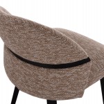 ΚΑΡΕΚΛΑ ΤΡΑΠΕΖΑΡΙΑΣ DEKKER HM18249.03 PLYWOOD ΜΑΥΡΟ--ΥΦΑΣΜΑ ΚΑΦΕ 50x60x80Υεκ.