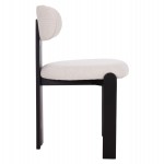 ΚΑΡΕΚΛΑ ΤΡΑΠΕΖΑΡΙΑΣ KARVO HM18252.02 ΕΚΡΟΥ ΥΦΑΣΜΑ--ΞΥΛΟ ΣΕ ΜΑΥΡΟ 57x50x78,5Υεκ.