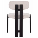 ΚΑΡΕΚΛΑ ΤΡΑΠΕΖΑΡΙΑΣ KARVO HM18252.02 ΕΚΡΟΥ ΥΦΑΣΜΑ--ΞΥΛΟ ΣΕ ΜΑΥΡΟ 57x50x78,5Υεκ.