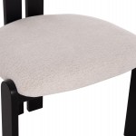 ΚΑΡΕΚΛΑ ΤΡΑΠΕΖΑΡΙΑΣ KARVO HM18252.02 ΕΚΡΟΥ ΥΦΑΣΜΑ--ΞΥΛΟ ΣΕ ΜΑΥΡΟ 57x50x78,5Υεκ.