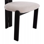 ΚΑΡΕΚΛΑ ΤΡΑΠΕΖΑΡΙΑΣ KARVO HM18252.02 ΕΚΡΟΥ ΥΦΑΣΜΑ--ΞΥΛΟ ΣΕ ΜΑΥΡΟ 57x50x78,5Υεκ.