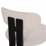 ΚΑΡΕΚΛΑ ΤΡΑΠΕΖΑΡΙΑΣ KARVO HM18252.02 ΕΚΡΟΥ ΥΦΑΣΜΑ--ΞΥΛΟ ΣΕ ΜΑΥΡΟ 57x50x78,5Υεκ.