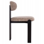 ΚΑΡΕΚΛΑ ΤΡΑΠΕΖΑΡΙΑΣ KARVO HM18252.03 ΚΑΦΕ ΥΦΑΣΜΑ--ΞΥΛΟ ΣΕ ΜΑΥΡΟ 57x50x78,5Υεκ.