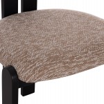 ΚΑΡΕΚΛΑ ΤΡΑΠΕΖΑΡΙΑΣ KARVO HM18252.03 ΚΑΦΕ ΥΦΑΣΜΑ--ΞΥΛΟ ΣΕ ΜΑΥΡΟ 57x50x78,5Υεκ.