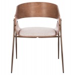 ΠΟΛΥΘΡΟΝΑ KRILL HM18254.01 PLYWOOD ΣΕ WHITEWASH--ΜΕΤΑΛΛΟ ΣΕ ΧΑΛΚΙΝΟ 55,5x55x72Υεκ.