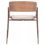 ΠΟΛΥΘΡΟΝΑ KRILL HM18254.01 PLYWOOD ΣΕ WHITEWASH--ΜΕΤΑΛΛΟ ΣΕ ΧΑΛΚΙΝΟ 55,5x55x72Υεκ.