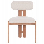 ΚΑΡΕΚΛΑ ΤΡΑΠΕΖΑΡΙΑΣ KARVO HM18252.01 ΜΠΕΖ ΥΦΑΣΜΑ--ΞΥΛΟ ΟΞΙΑΣ 57x50x79Υεκ