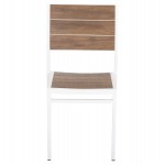 ΚΑΡΕΚΛΑ ΑΛΟΥΜΙΝΙΟΥ SAGA HM6063.01 ΛΕΥΚΗ ΜΕ POLYWOOD 46x52x86Υεκ.