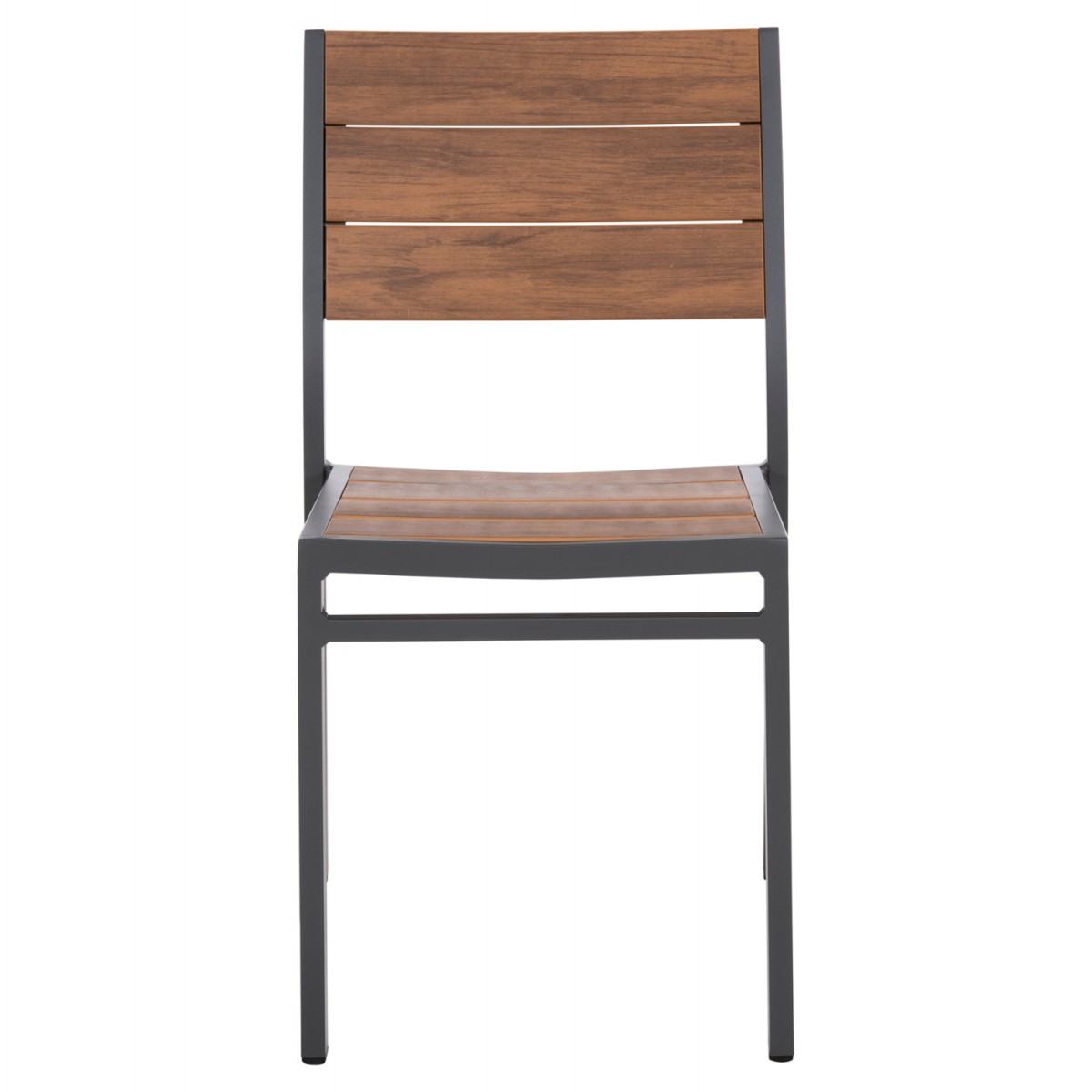 ΚΑΡΕΚΛΑ ΑΛΟΥΜΙΝΙΟΥ SAGA HM6063.02 ΣΚΟΥΡΟ ΓΚΡΙ ΜΕ POLYWOOD 46x52x86Υεκ.