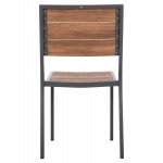 ΚΑΡΕΚΛΑ ΑΛΟΥΜΙΝΙΟΥ SAGA HM6063.02 ΣΚΟΥΡΟ ΓΚΡΙ ΜΕ POLYWOOD 46x52x86Υεκ.