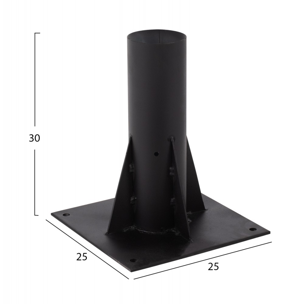 ΜΑΥΡΗ ΒΑΣΗ ΟΜΠΡΕΛΑΣ ΨΑΘΙΝΗΣ ΤΕΤΡΑΓΩΝΗ HM5656 25x25x30Υ εκ. ΒΑΡΈΩΣ ΤΥΠΟΥ