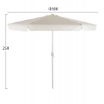 ΟΜΠΡΕΛΑ Φ3,00Μ REGGIE ΑΛΟΥΜΙΝΙΟΥ ΜΠΕΖ ME ΑΝΑΒΑΤΟΡΙΟ HM6003