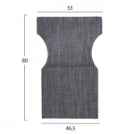 ΜΑΞΙΛΑΡΙ TEXTILENE 600gr/m2 2X1 ΓΚΡΙ ΓΙΑ ΠΟΛΥΘΡΟΝΑ ΣΚΗΝΟΘΕΤΗ HM5272.10 46.5Χ53Χ80Υεκ.