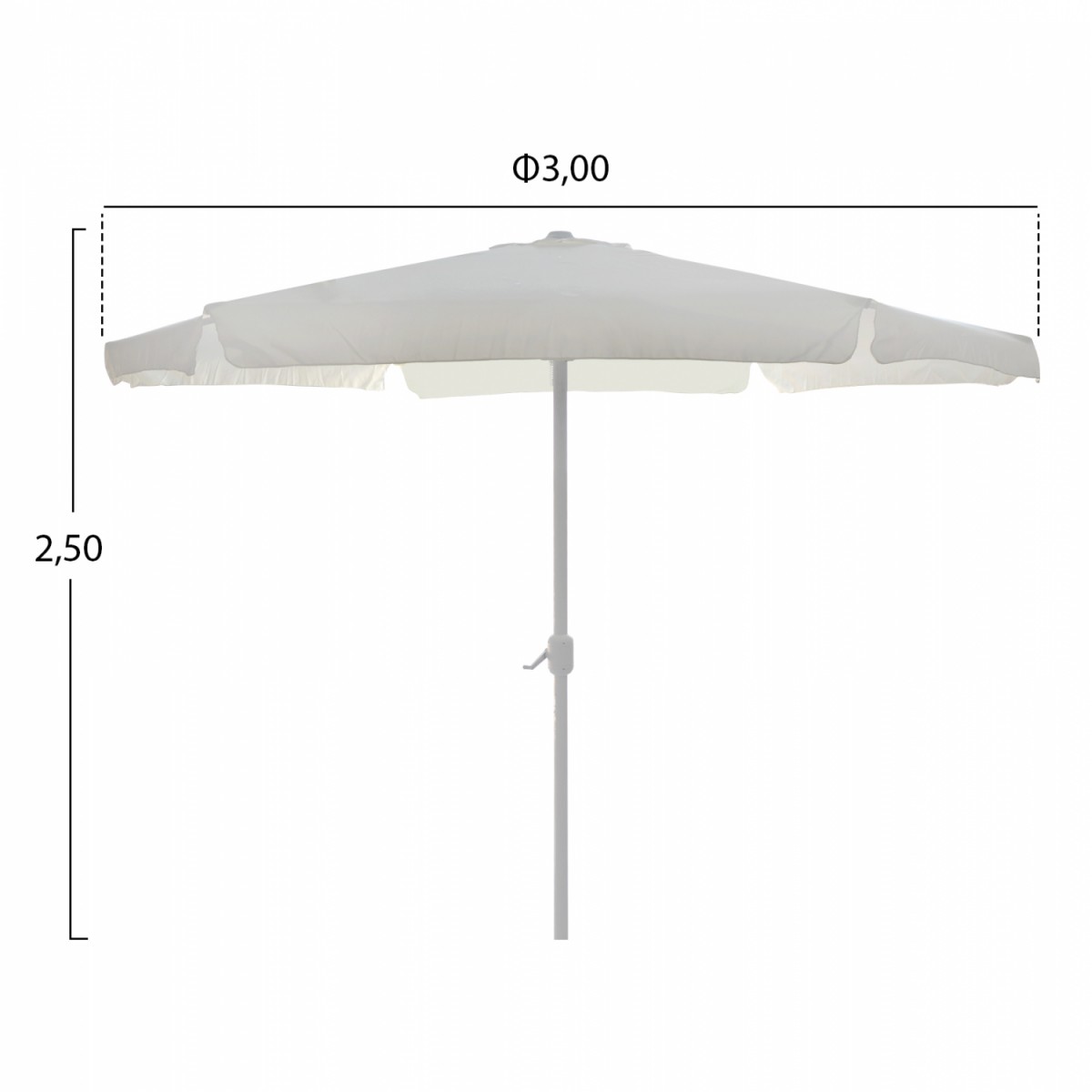 ΟΜΠΡΕΛΑ ΕΠΑΓΓΕΛΜΑΤΙΚΗ XUAN ΑΛΟΥΜΙΝΙΟΥ HM6019 Φ3,00m ΜΕ ΜΑΝΙΒΕΛΑ ΜΠΕΖ