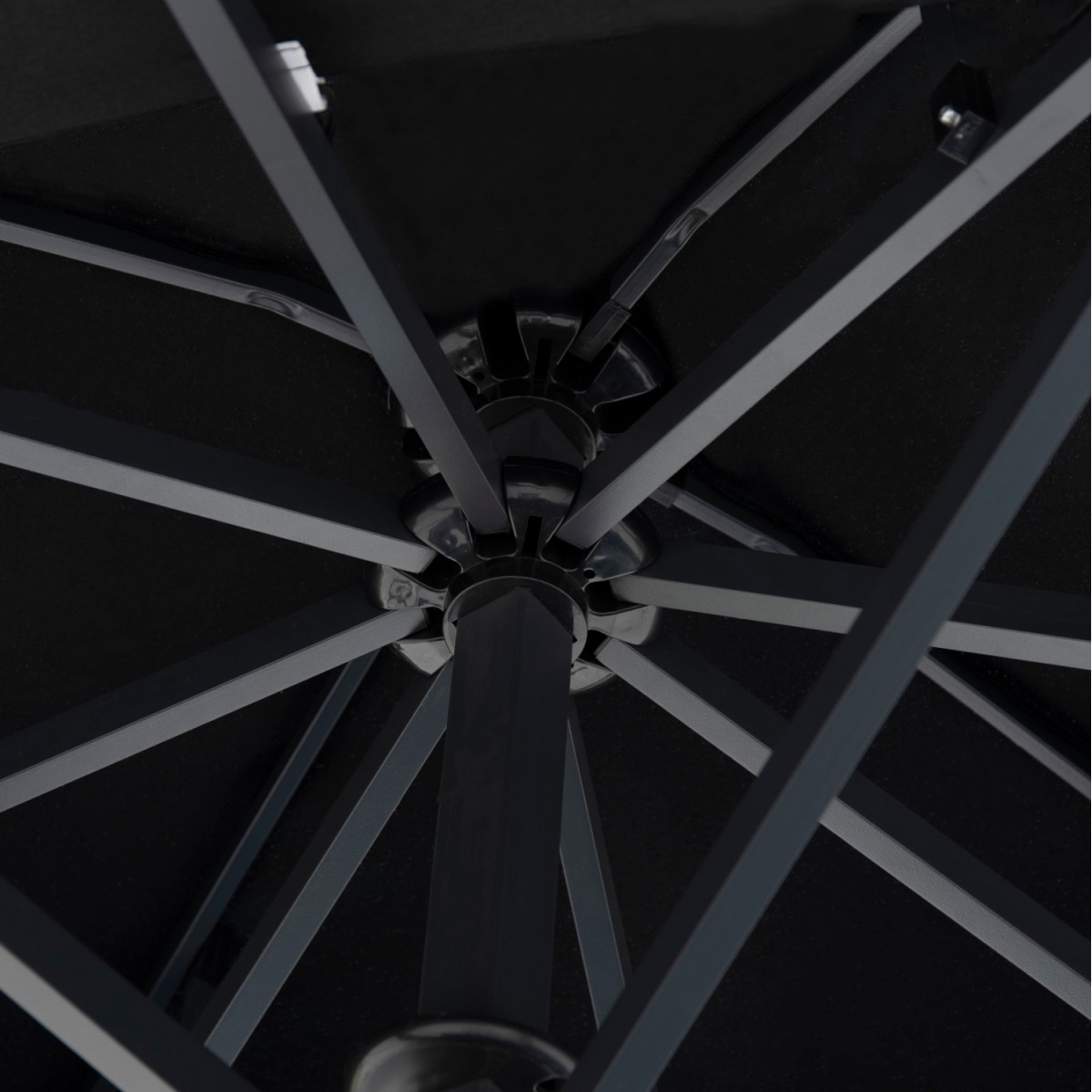 ΕΠΑΓΓΕΛΜΑΤΙΚΗ ΟΜΠΡΕΛΑ ALU ΤΗΛΕΣΚΟΠΙΚΗ HM6031.03 4x4x2,95-4Μ ΜΕ ΜΑΥΡΟ ΑΚΡΥΛΙΚΟ ΠΑΝΙ