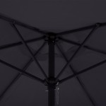 ΟΜΠΡΕΛΑ ΑΛΟΥΜΙΝΙΟΥ KACEN Φ250x236 εκ. ΜΕ 6 ΑΚΤΙΝΕΣ ΓΚΡΙ ΠΑΝΙ HM6030.10