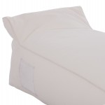 ΠΟΥΦ ΞΑΠΛΩΣΤΡΑ WADELIN HM5774.11 ΜΕ TEXTILINE ΛΕΥΚΟ 190x80x40-60Υ εκ.