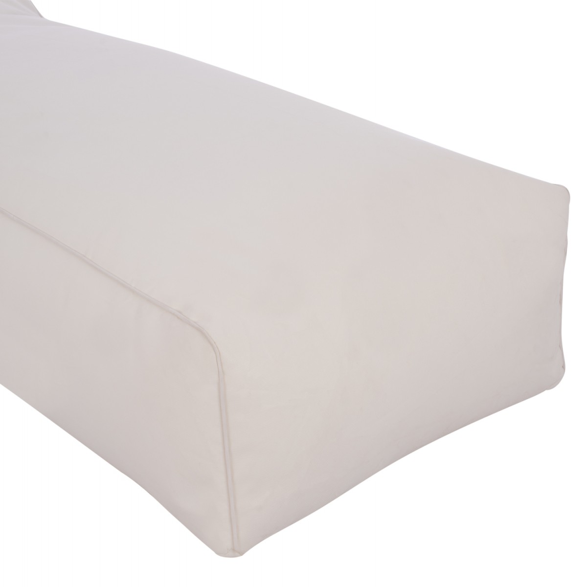 ΠΟΥΦ ΞΑΠΛΩΣΤΡΑ WADELIN HM5774.11 ΜΕ TEXTILINE ΛΕΥΚΟ 190x80x40-60Υ εκ.