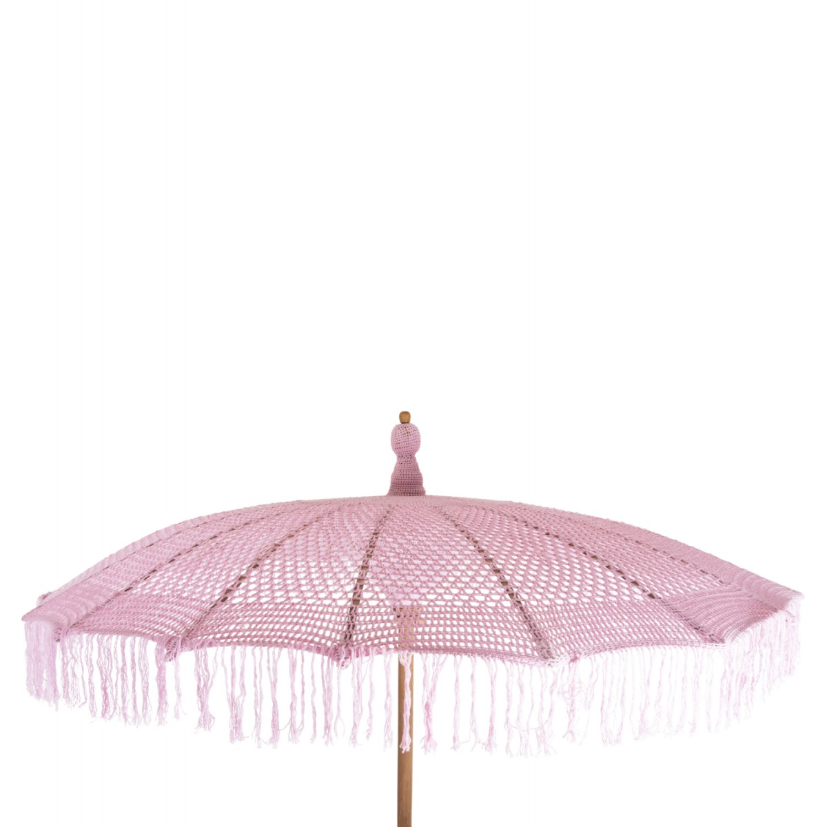 ΟΜΠΡΕΛΑ ΜΠΑΛΙΝΕΖΙΚΗ ΜΑΚΡΑΜΕ ΡΟΖ ΞΥΛO TEAK Φ200X260εκ. HM6035.04