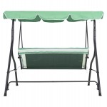 ΚΟΥΝΙΑ 3ΘΕΣΙΑ ΜΕ ΣΚΙΑΣΤΡΟ LIKID HM5979.03 ΜΕΤΑΛΛΟ ΓΚΡΙ-ΠΡΑΣΙΝΟ ΥΦΑΣΜΑ 174x110x200Υ