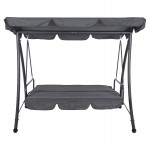 ΚΟΥΝΙΑ-ΚΡΕΒΑΤΙ 3ΘΕΣΙΑ ΜΕ ΣΚΙΑΣΤΡΟ LIKID HM5980.01 ΜΕΤΑΛΛΟ&ΥΦΑΣΜΑ ΓΚΡΙ 200x120x164Υεκ.