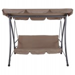 ΚΟΥΝΙΑ-ΚΡΕΒΑΤΙ 3ΘΕΣΙΑ LIKID HM5980.02 ΜΕΤΑΛΛΟ ΓΚΡΙ-ΥΦΑΣΜΑ ΚΑΦΕ 200x120x164Υεκ