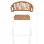 ΣΚΑΜΠΟ ΜΠΑΡ ΜΕΣ.ΥΨΟΥΣ EULO HM6087.02 ΑΛΟΥΜΙΝΙΟ ΛΕΥΚΟ-ΣΥΝΘ.RATTAN ΜΠΕΖ 60x60x99Υεκ.