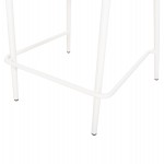 ΣΚΑΜΠΟ ΜΠΑΡ ΜΕΣ.ΥΨΟΥΣ EULO HM6087.02 ΑΛΟΥΜΙΝΙΟ ΛΕΥΚΟ-ΣΥΝΘ.RATTAN ΜΠΕΖ 60x60x99Υεκ.