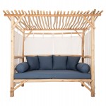 ΚΑΝΑΠΕΣ ΕΞΩΤ. ΧΩΡΟΥ ΜΕ ΣΚΙΑΣΤΡΟ & ΚΟΥΡΤΙΝΕΣ ALKIOR HM6110 ΚΛΑΔΙΑ TEAK-ΜΠΛΕ ΜΑΞΙΛΑΡΙΑ