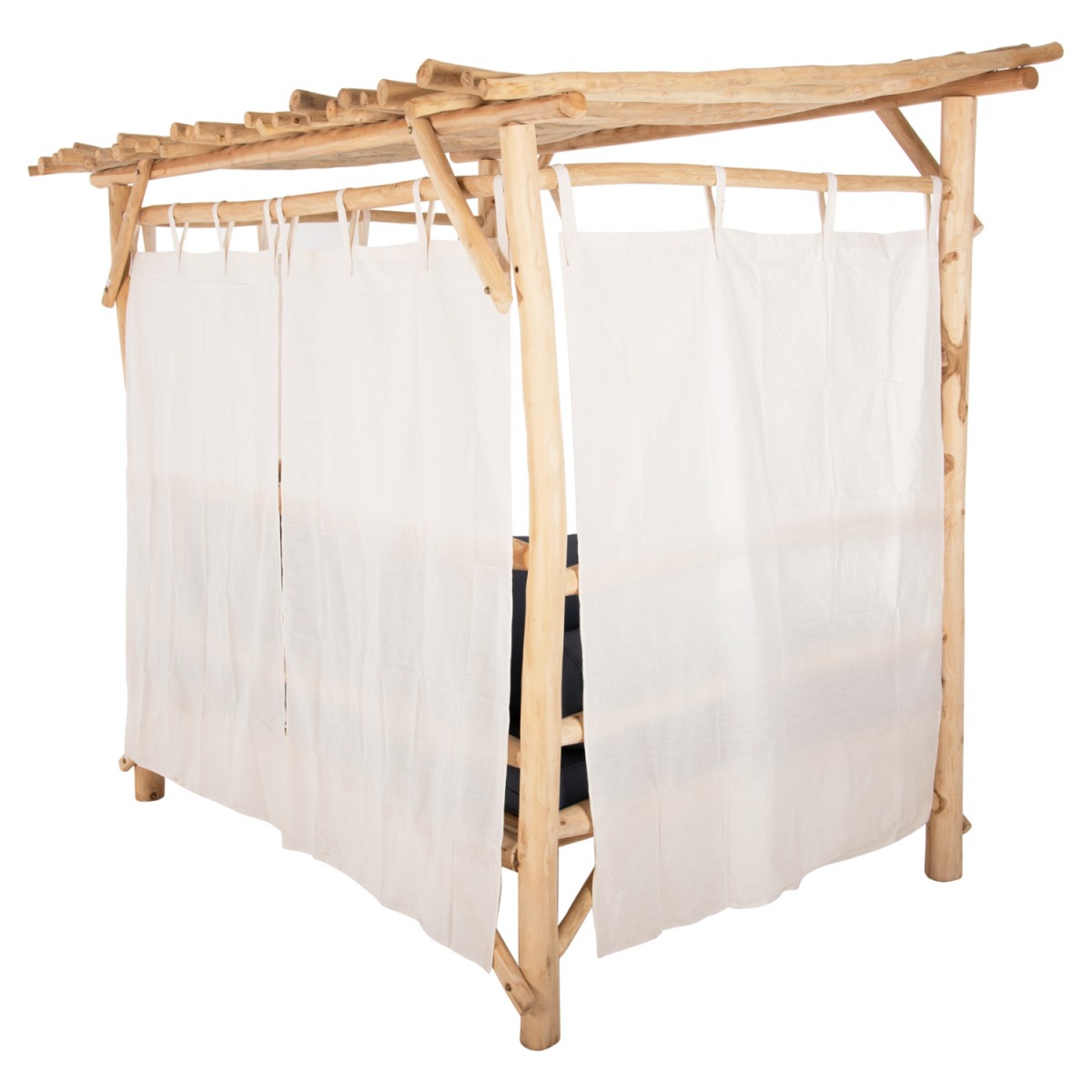 ΚΑΝΑΠΕΣ ΕΞΩΤ. ΧΩΡΟΥ ΜΕ ΣΚΙΑΣΤΡΟ & ΚΟΥΡΤΙΝΕΣ ALKIOR HM6110 ΚΛΑΔΙΑ TEAK-ΜΠΛΕ ΜΑΞΙΛΑΡΙΑ