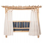 ΚΑΝΑΠΕΣ ΕΞΩΤ. ΧΩΡΟΥ ΜΕ ΣΚΙΑΣΤΡΟ & ΚΟΥΡΤΙΝΕΣ ALKIOR HM6110 ΚΛΑΔΙΑ TEAK-ΜΠΛΕ ΜΑΞΙΛΑΡΙΑ