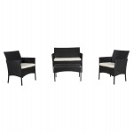 ΣΕΤ ΣΑΛΟΝΙ 4ΤΜΧ STASIA HM6089.04 ΣΥΝΘ.RATTAN ΜΑΥΡΟ-ΜΠΕΖ ΜΑΞΙΛΑΡΙΑ