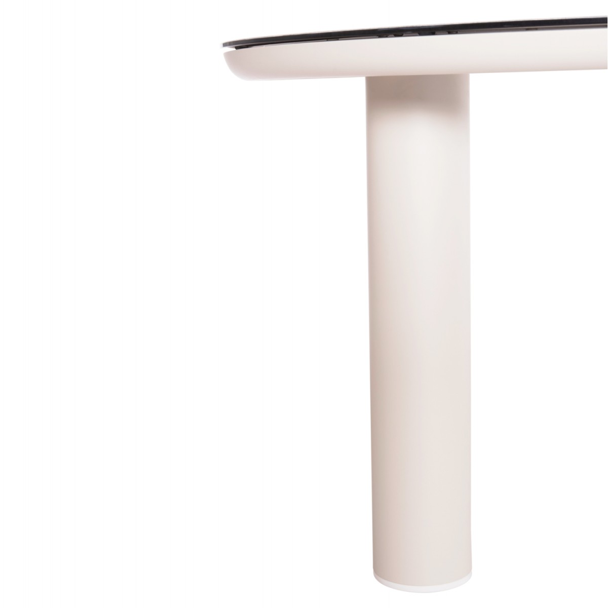 ΤΡΑΠΕΖΙ ΑΛΟΥΜΙΝΙΟΥ DOSUN HM6201.02 ΚΡΕΜ ΣΚΕΛΕΤΟΣ-3D PRINT ΓΥΑΛΙ-ΚΕΡΑΜΙΚΟ LOOK Φ120εκ