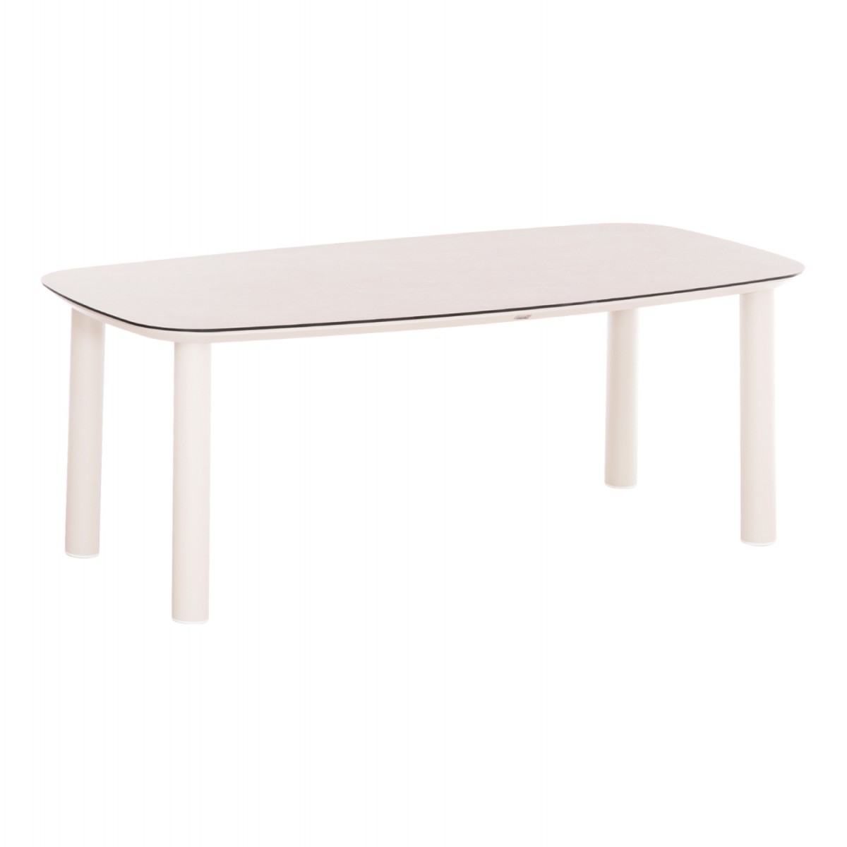 ΤΡΑΠΕΖΙ DOSUN HM6202.02 ΚΡΕΜ ΑΛΟΥΜΙΝΙΟ-3D PRINT ΓΥΑΛΙ ΚΕΡΑΜΙΚΟ LOOK 220x100x75Υεκ