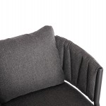 ΠΟΛΥΘΡΟΝΑ ΤΡΑΠΕΖΑΡΙΑΣ SHANKS HM6207.01 ΣΚΟΥΡΟ ΓΚΡΙ ΑΛΟΥΜ. & OLEFIN ΥΦΑΣΜΑ 62x60x75-80Υεκ