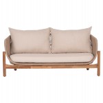 ΚΑΝΑΠΕΣ 2ΘΕΣΙΟΣ ΕΞ.ΧΩΡΟΥ SANJI HM6220 ΞΥΛΟ ΑΚΑΚΙΑΣ-ΑΛΟΥΜΙΝΙΟ-ΣΧΟΙΝΙ 168,5x80x82Υεκ.