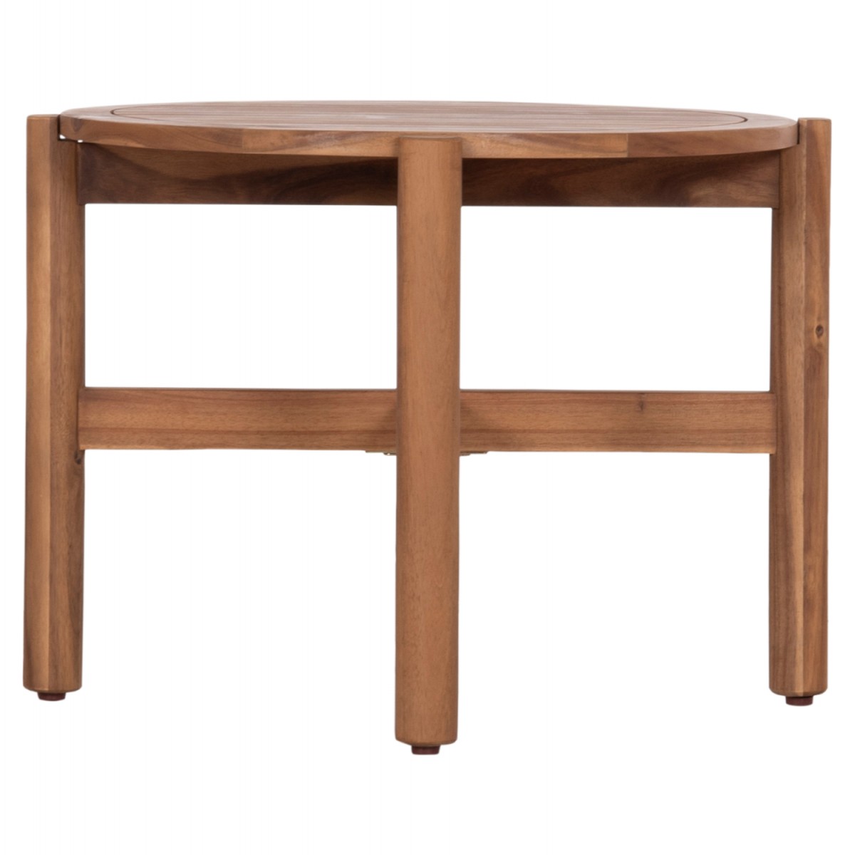 ΤΡΑΠΕΖΙ ΧΑΜΗΛΟ ΕΞ.ΧΩΡΟΥ ΣΤΡΟΓΓΥΛΟ SANJI HM6222 ΞΥΛΟ ΑΚΑΚΙΑΣ ΣΕ ΦΥΣΙΚΟ Φ66x48.5Υεκ.