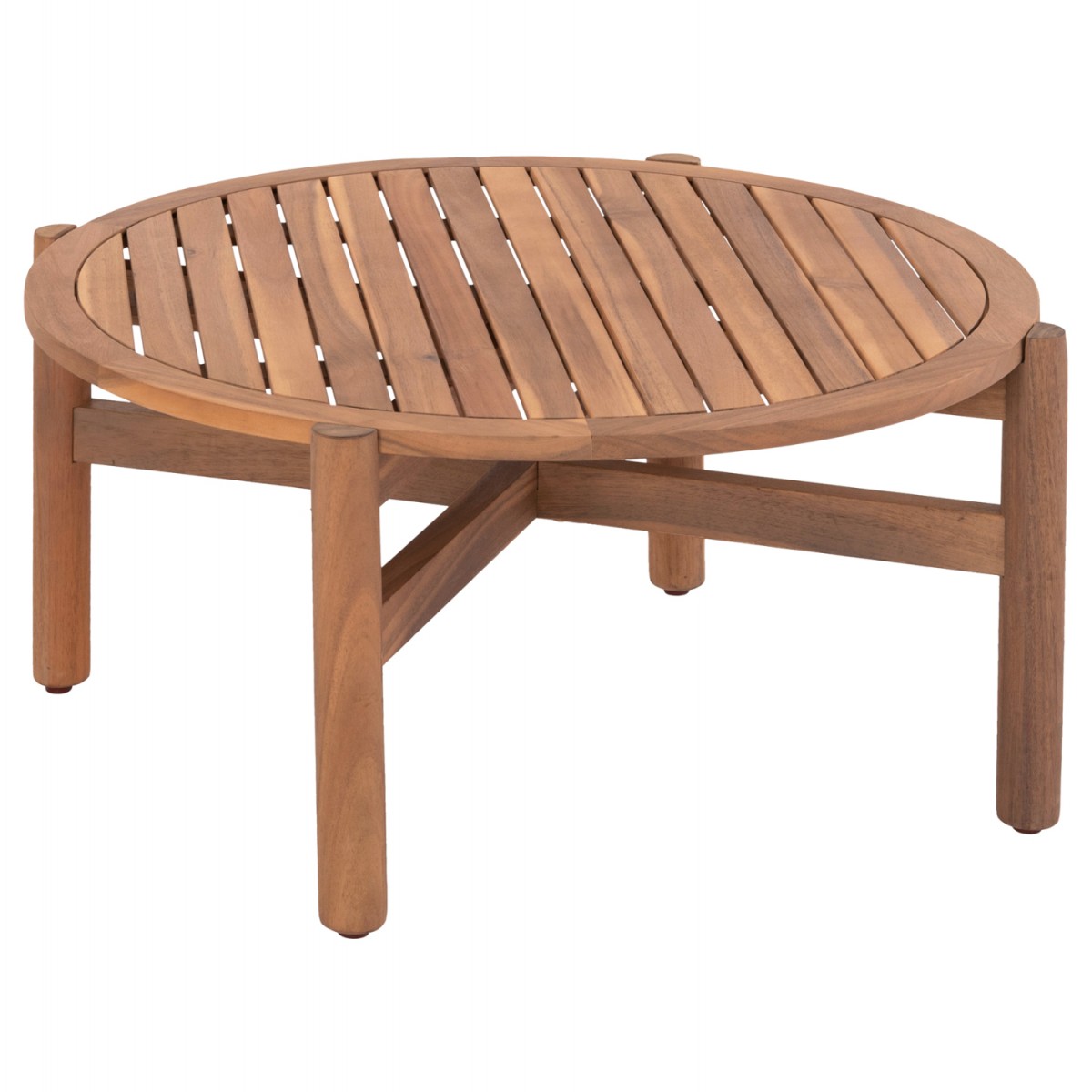 ΤΡΑΠΕΖΙ ΧΑΜΗΛΟ ΕΞ.ΧΩΡΟΥ ΣΤΡΟΓΓΥΛΟ SANJI HM6228 ΞΥΛΟ ΑΚΑΚΙΑΣ ΣΕ ΦΥΣΙΚΟ Φ86x41,5Υεκ.